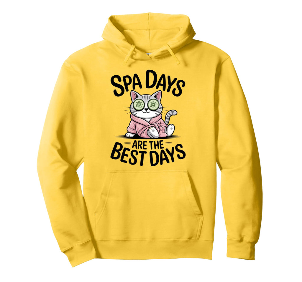 Spa Days Are Best Days Cat Relaxation Hoodie - Unique Graphic for Adults - T-Shirt, Sweatshirt, Hoodie