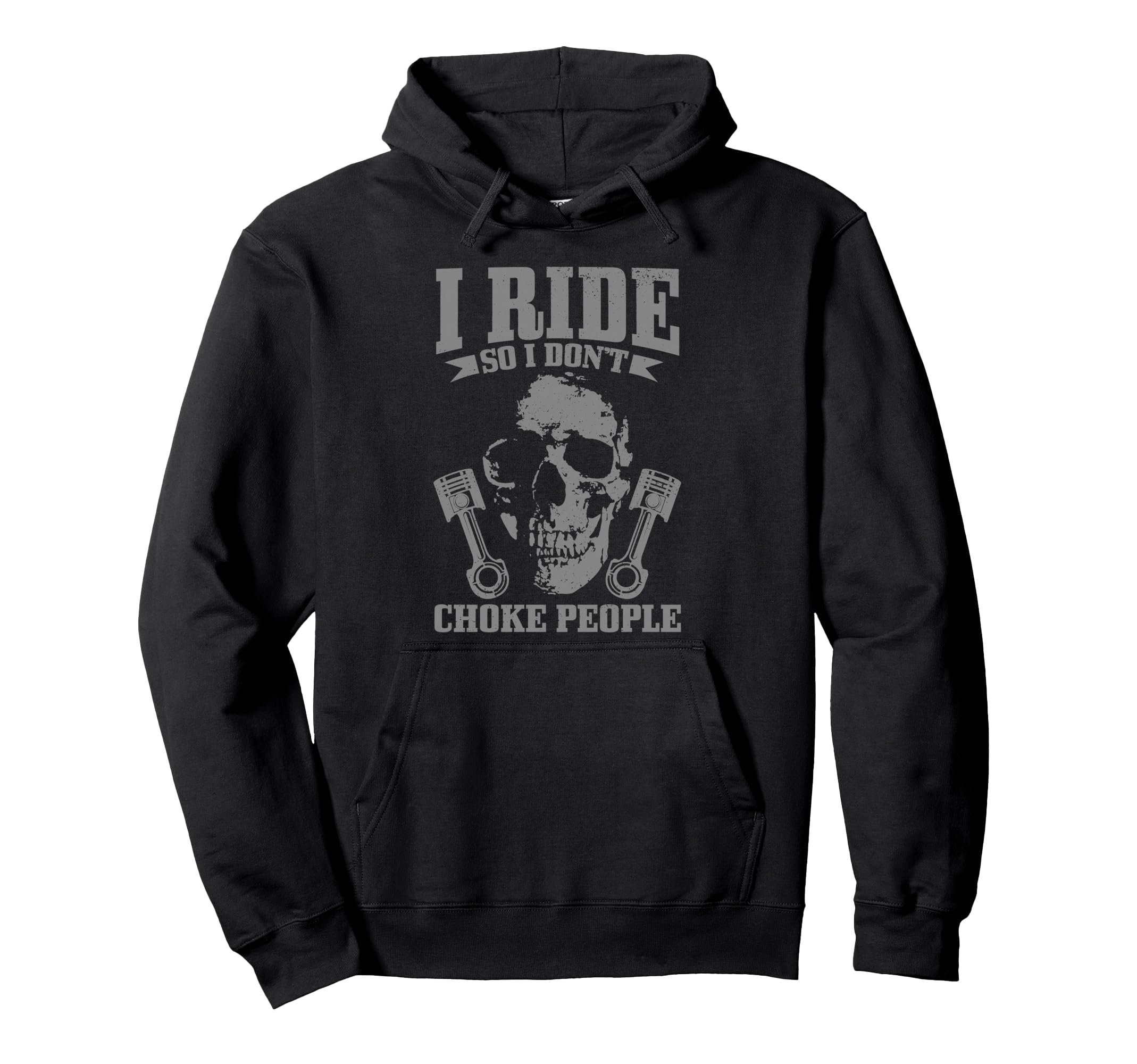 Biker Skull Motorcycle Funny Biker Hoodie - Streetwear Style Men Women - T-Shirt, Sweatshirt, Hoodie
