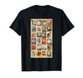 Stamp Collage Postage Travel T-Shirt - Minimalist Print Unisex - T-Shirt, Sweatshirt, Hoodie
