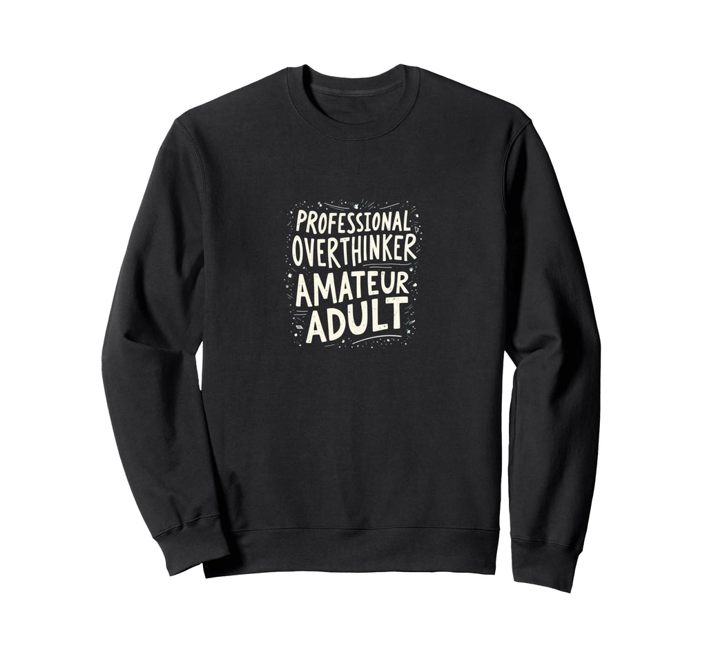 Professional Overthinker Amateur Sweatshirt - Custom Art Print for Adults - T-Shirt, Sweatshirt, Hoodie