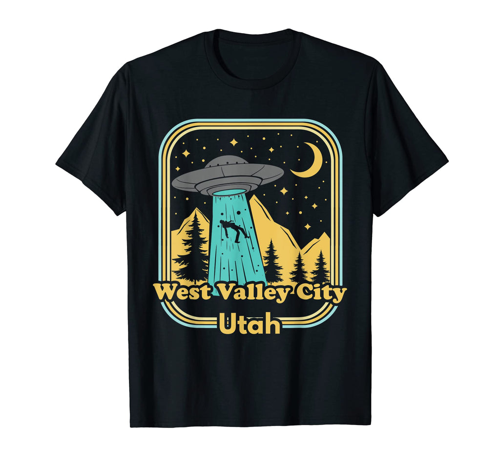 West Valley City Utah Ufo Alien T-Shirt - Fun Novelty Design for Adults - T-Shirt, Sweatshirt, Hoodie