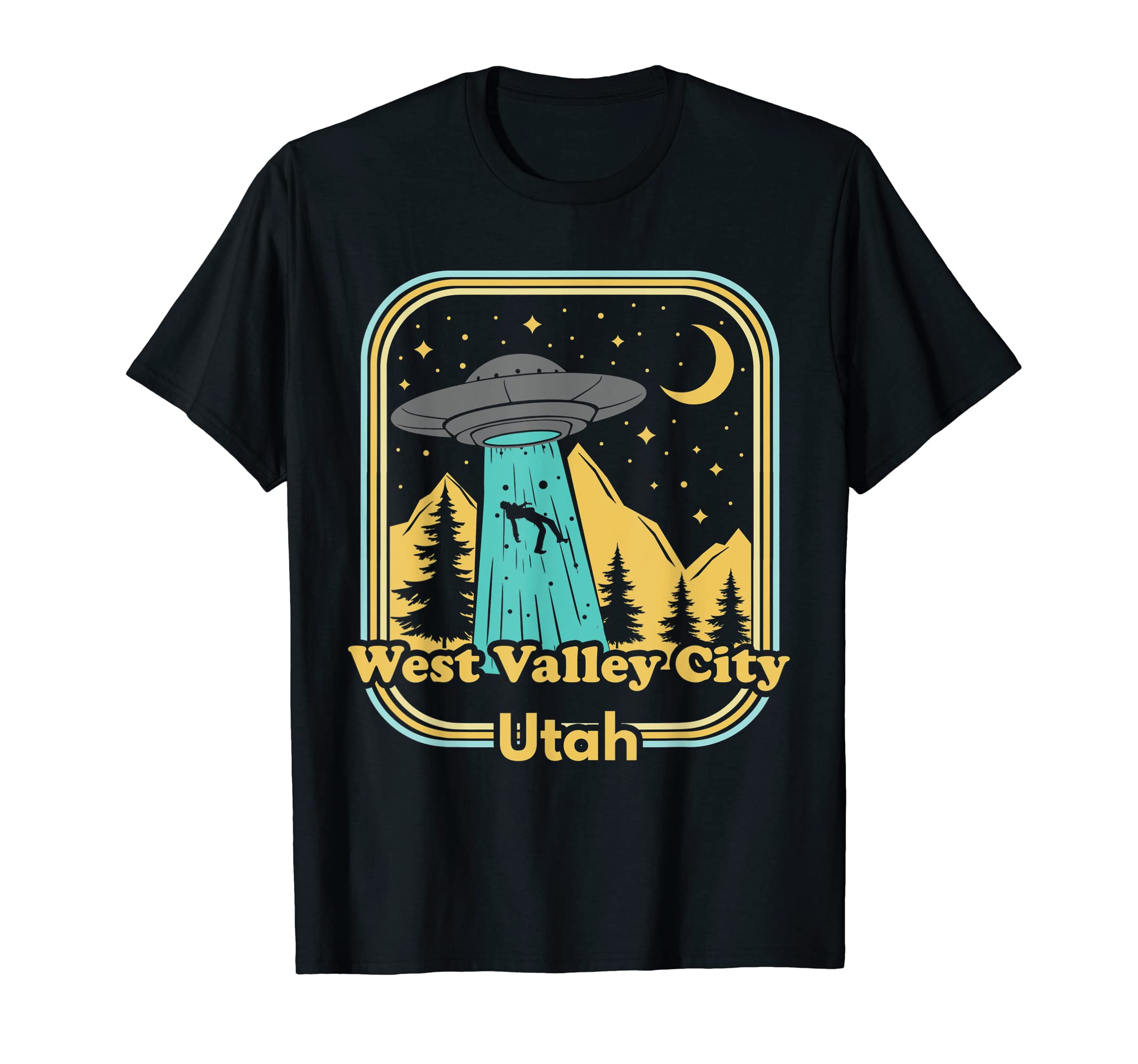 West Valley City Utah Ufo Alien T-Shirt - Fun Novelty Design for Adults - T-Shirt, Sweatshirt, Hoodie