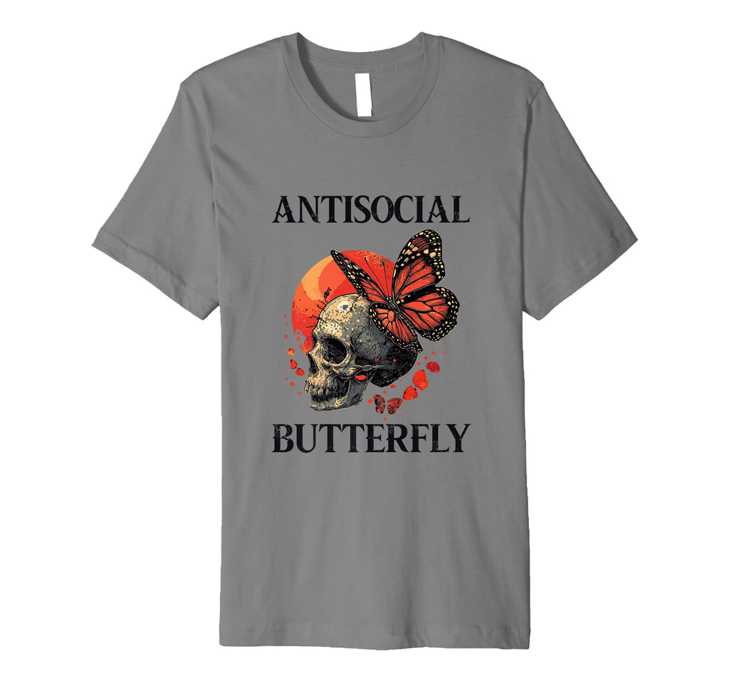 Antisocial Butterfly T-Shirt - Fun Novelty Design Unisex - T-Shirt, Sweatshirt, Hoodie
