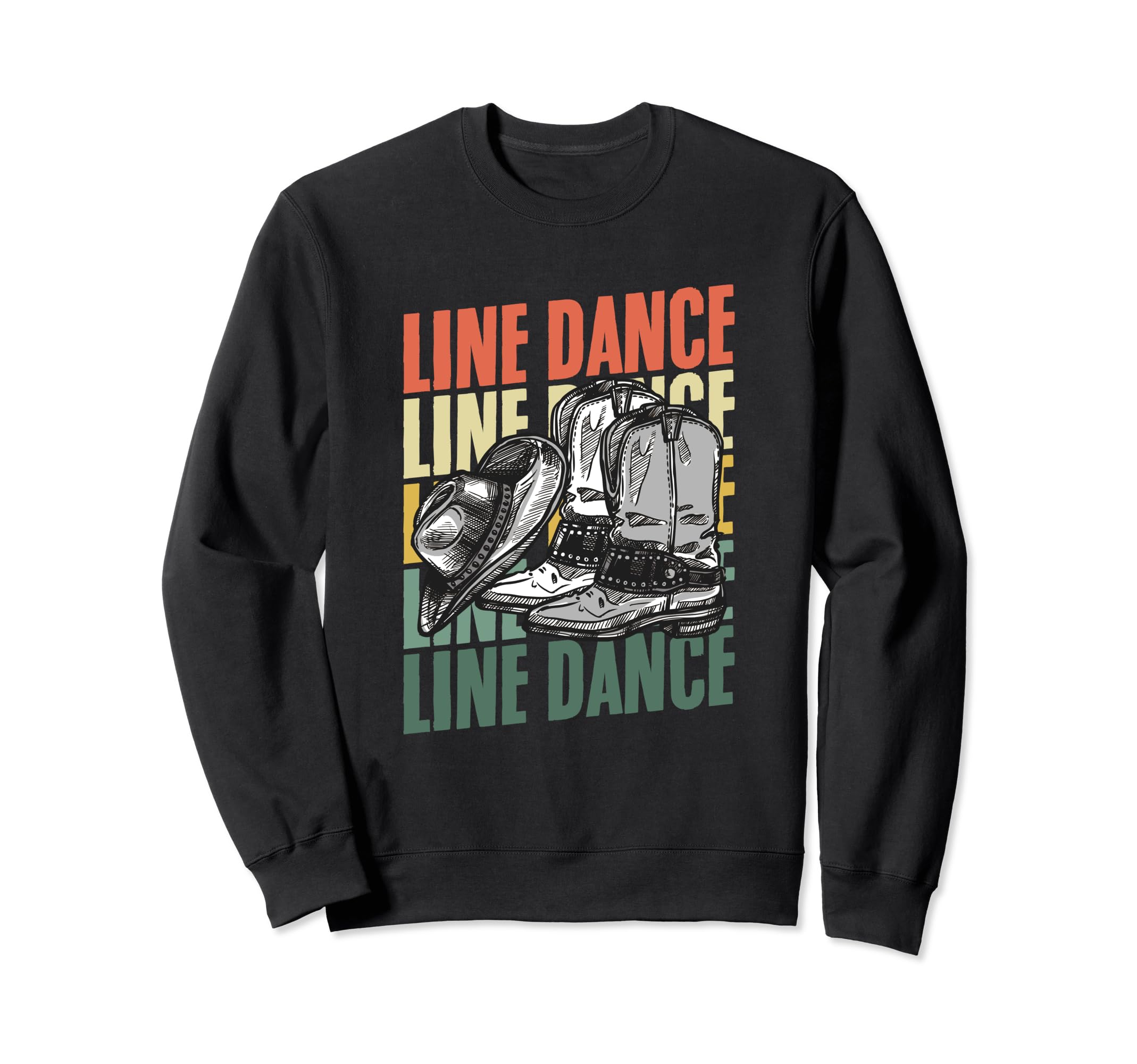 Line Dance Line Dancer Country Sweatshirt - Custom Art Print Unisex - T-Shirt, Sweatshirt, Hoodie