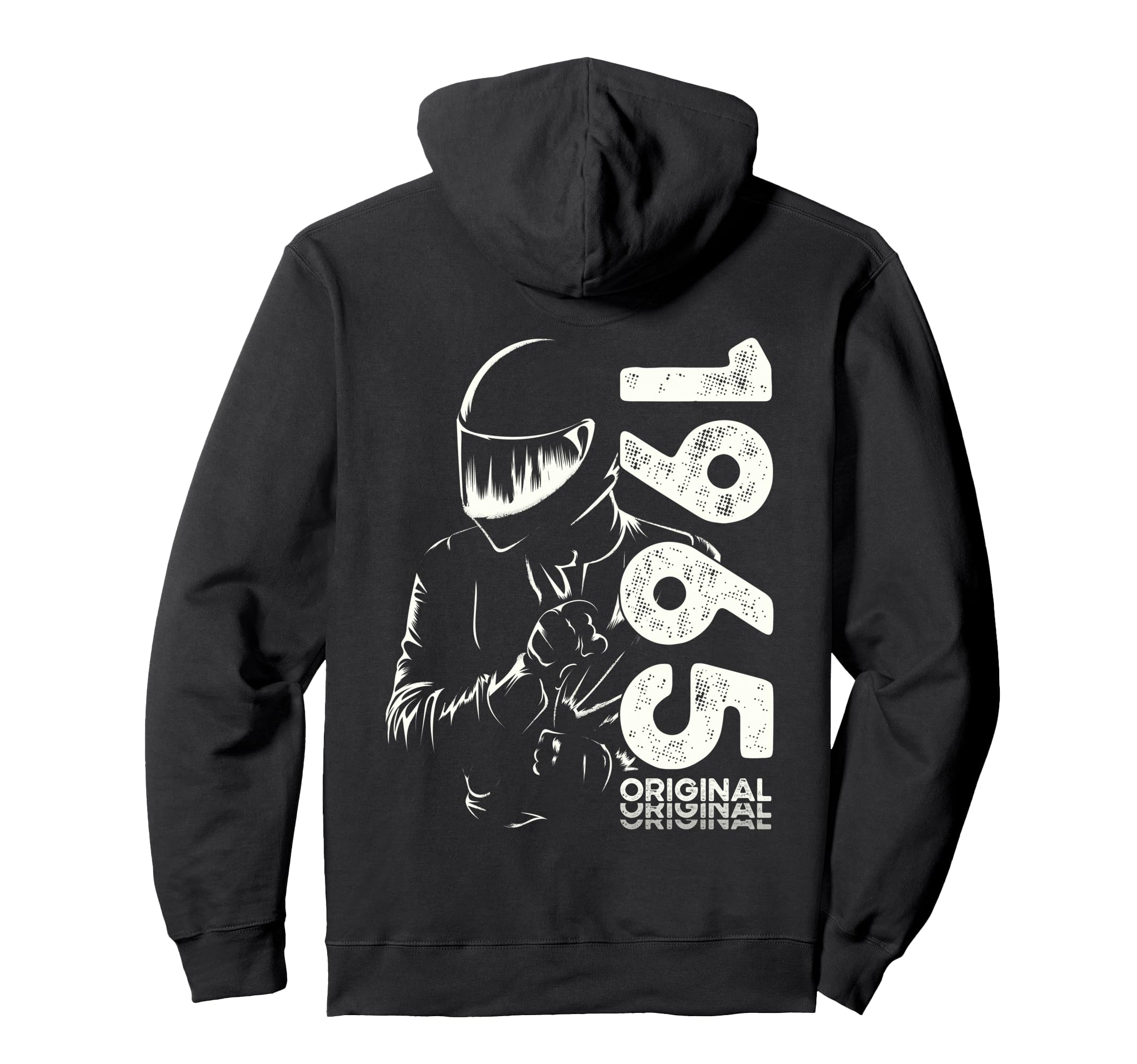 61Th Birthday Motorcycle Motorcyclist Hoodie - Fun Novelty Design Unisex - T-Shirt, Sweatshirt, Hoodie