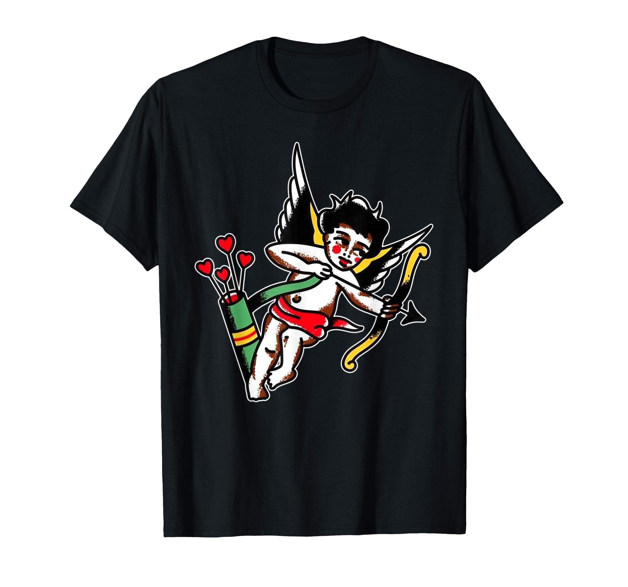 Cupid American Traditional Tattoo T-Shirt - Minimalist Print for Adults - T-Shirt, Sweatshirt, Hoodie