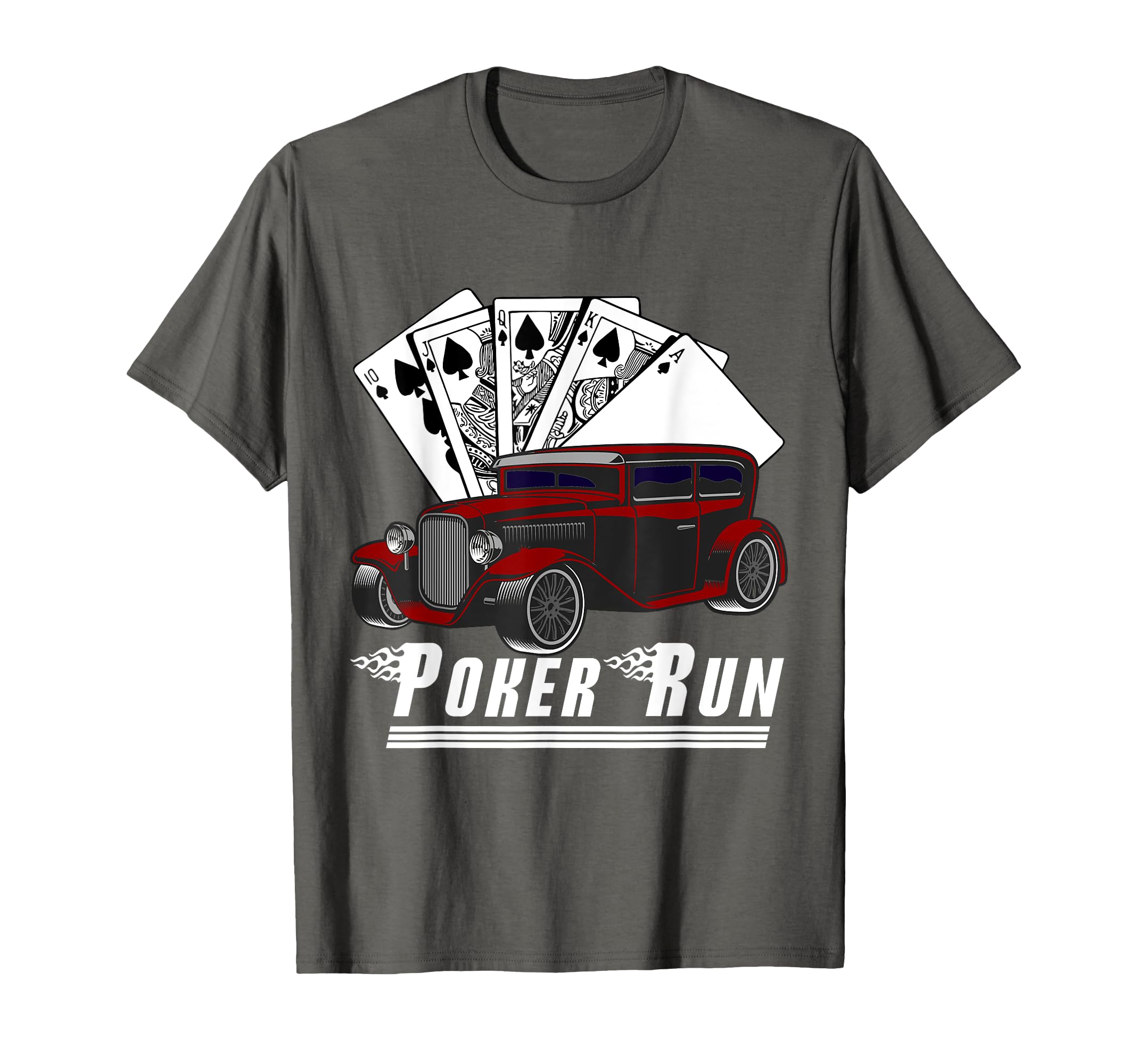 Hot Rod Sedan Poker Run Rat Rod Car Show T-Shirt - Graphic Print Unisex - T-Shirt, Sweatshirt, Hoodie