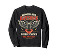 Motorcycle Biker Female Are Sweatshirt - Trendy Graphic for Adults - T-Shirt, Sweatshirt, Hoodie