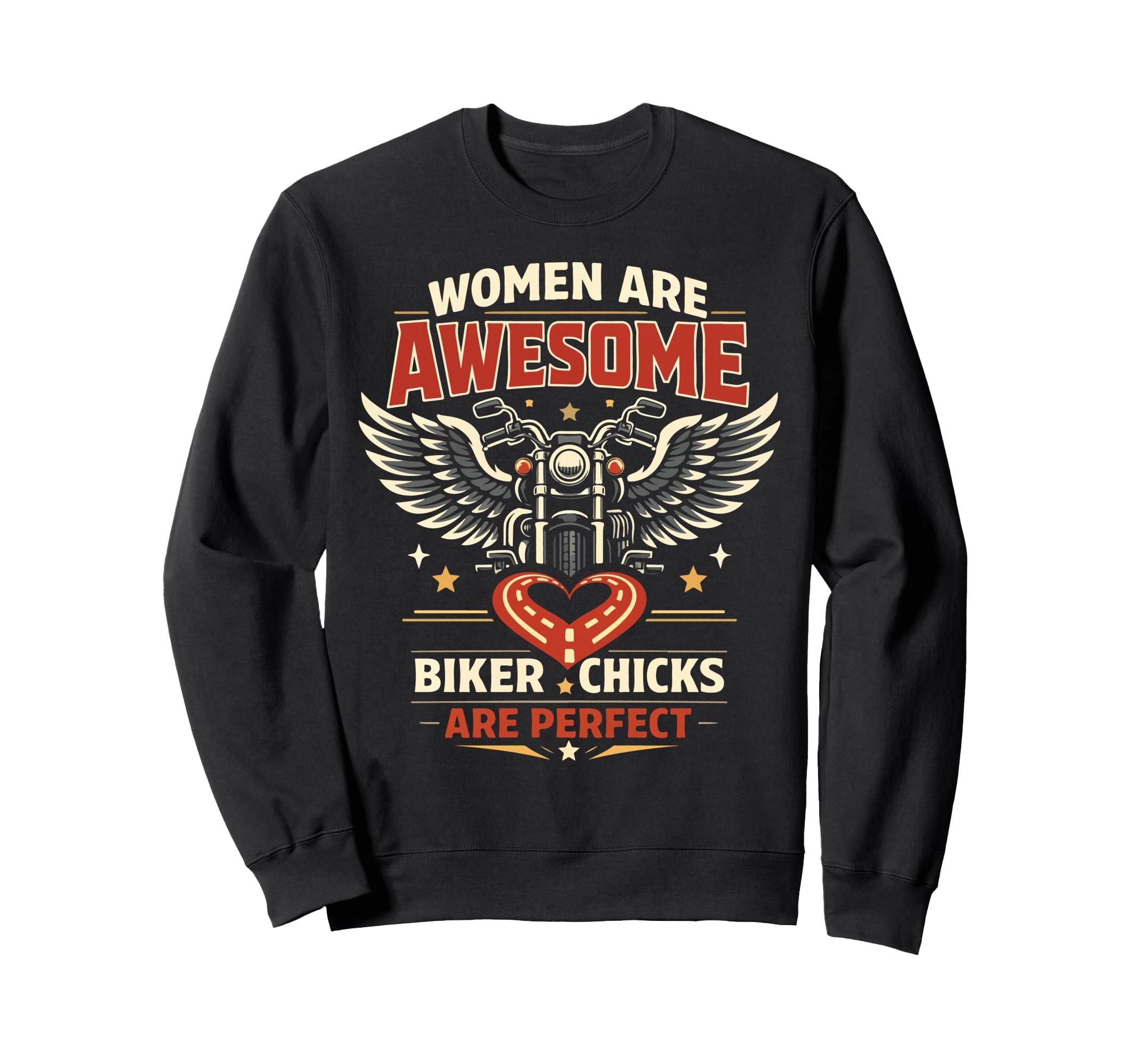 Motorcycle Biker Female Are Sweatshirt - Trendy Graphic for Adults - T-Shirt, Sweatshirt, Hoodie