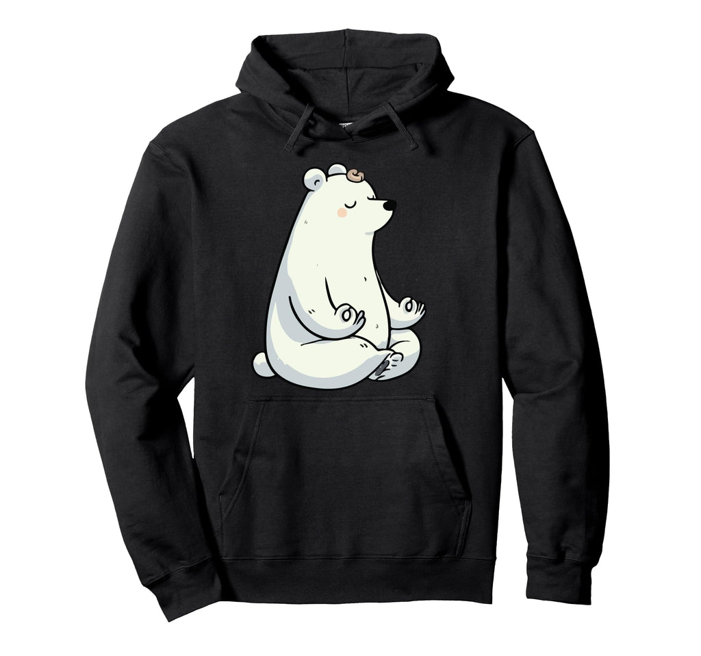 Meditation Polar Bear Yoga Pose Hoodie - Custom Art Print Men Women - T-Shirt, Sweatshirt, Hoodie