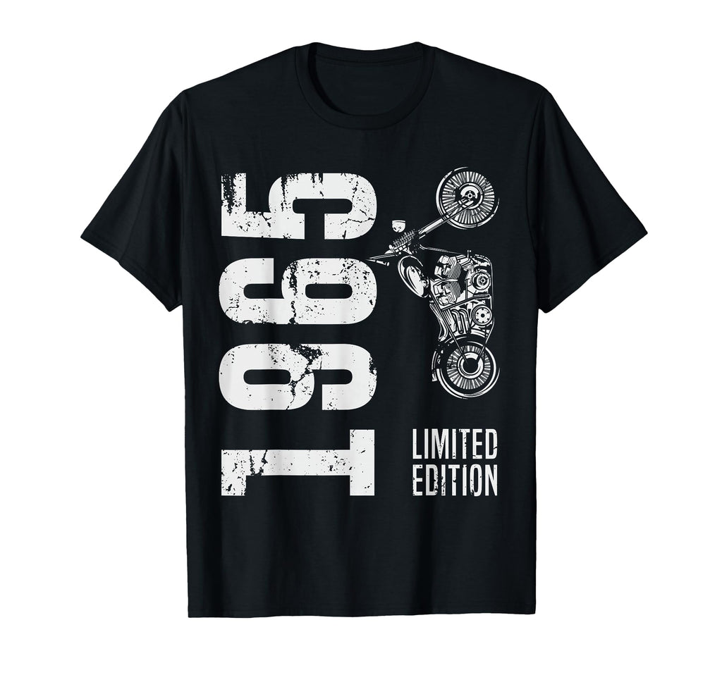 Born 1965 Motorcycle 61Th Birthday T-Shirt - Graphic Print Unisex - T-Shirt, Sweatshirt, Hoodie