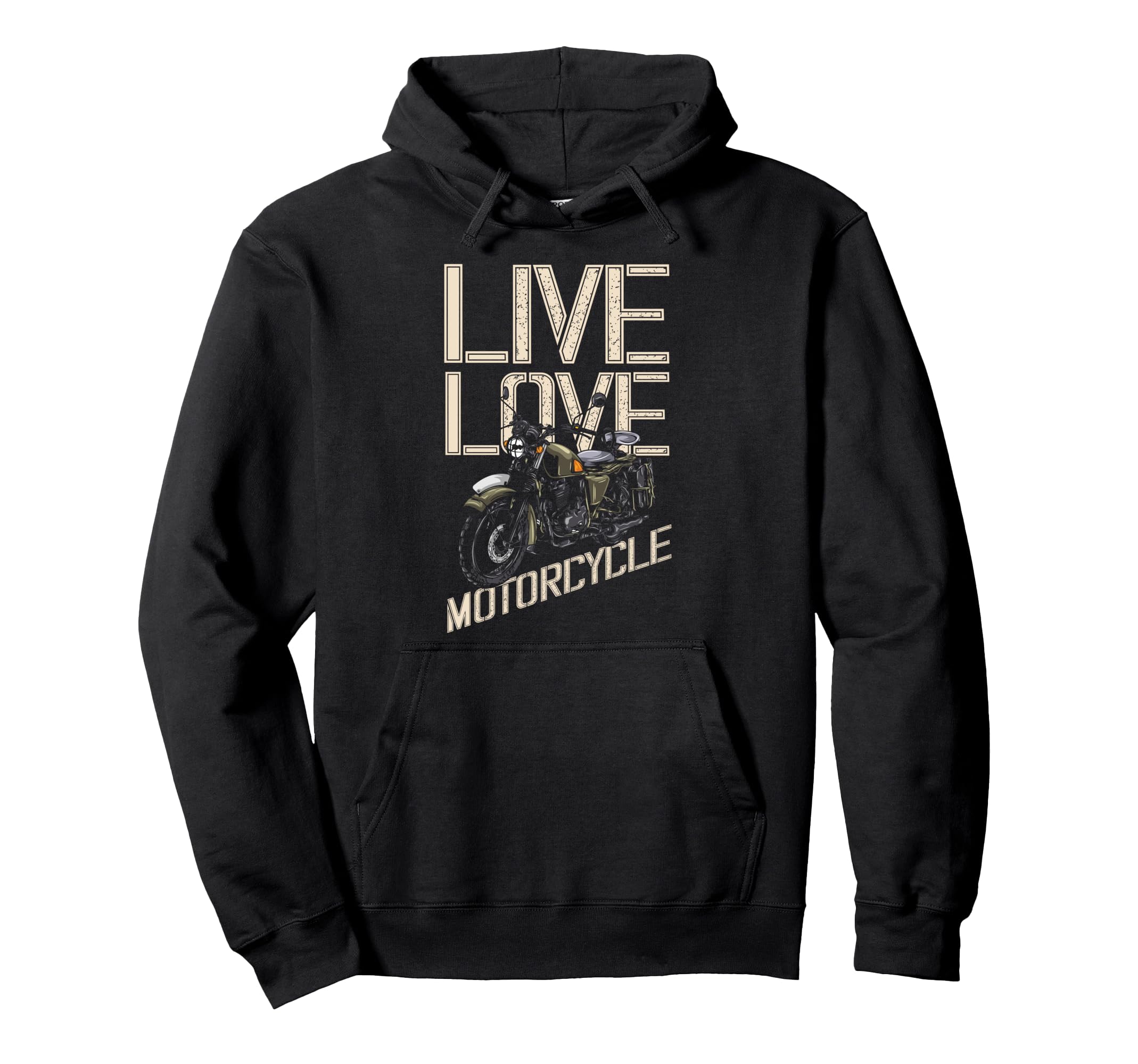 Motorcycle Biker Female Live Love Hoodie - Streetwear Style Unisex - T-Shirt, Sweatshirt, Hoodie