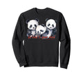 Happy Pandas Breath Mindfulness Sweatshirt - Custom Art Print for Adults - T-Shirt, Sweatshirt, Hoodie