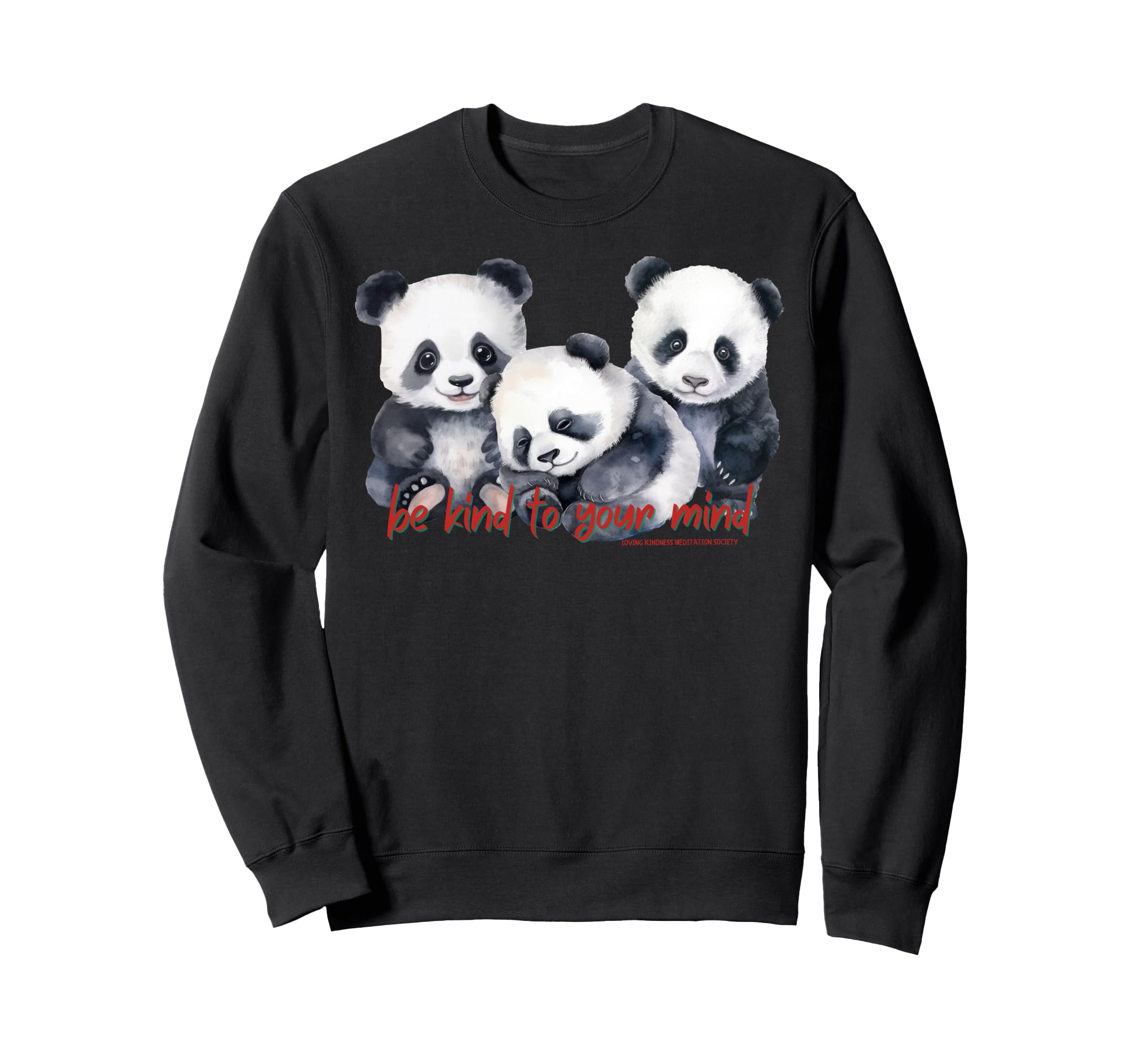 Happy Pandas Breath Mindfulness Sweatshirt - Custom Art Print for Adults - T-Shirt, Sweatshirt, Hoodie