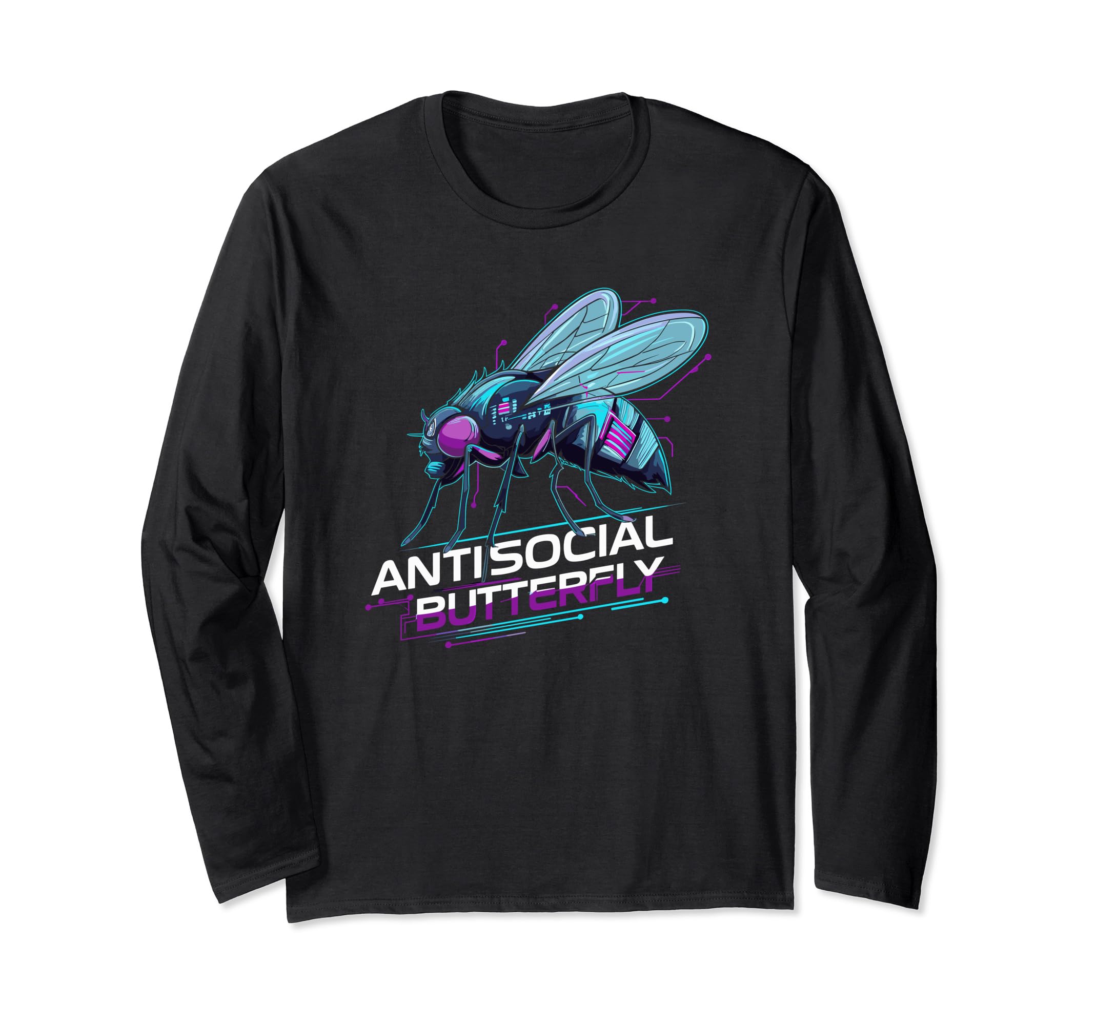 Antisocial Butterfly Housefly Introvert T-Shirt - Unique Graphic Unisex - T-Shirt, Sweatshirt, Hoodie
