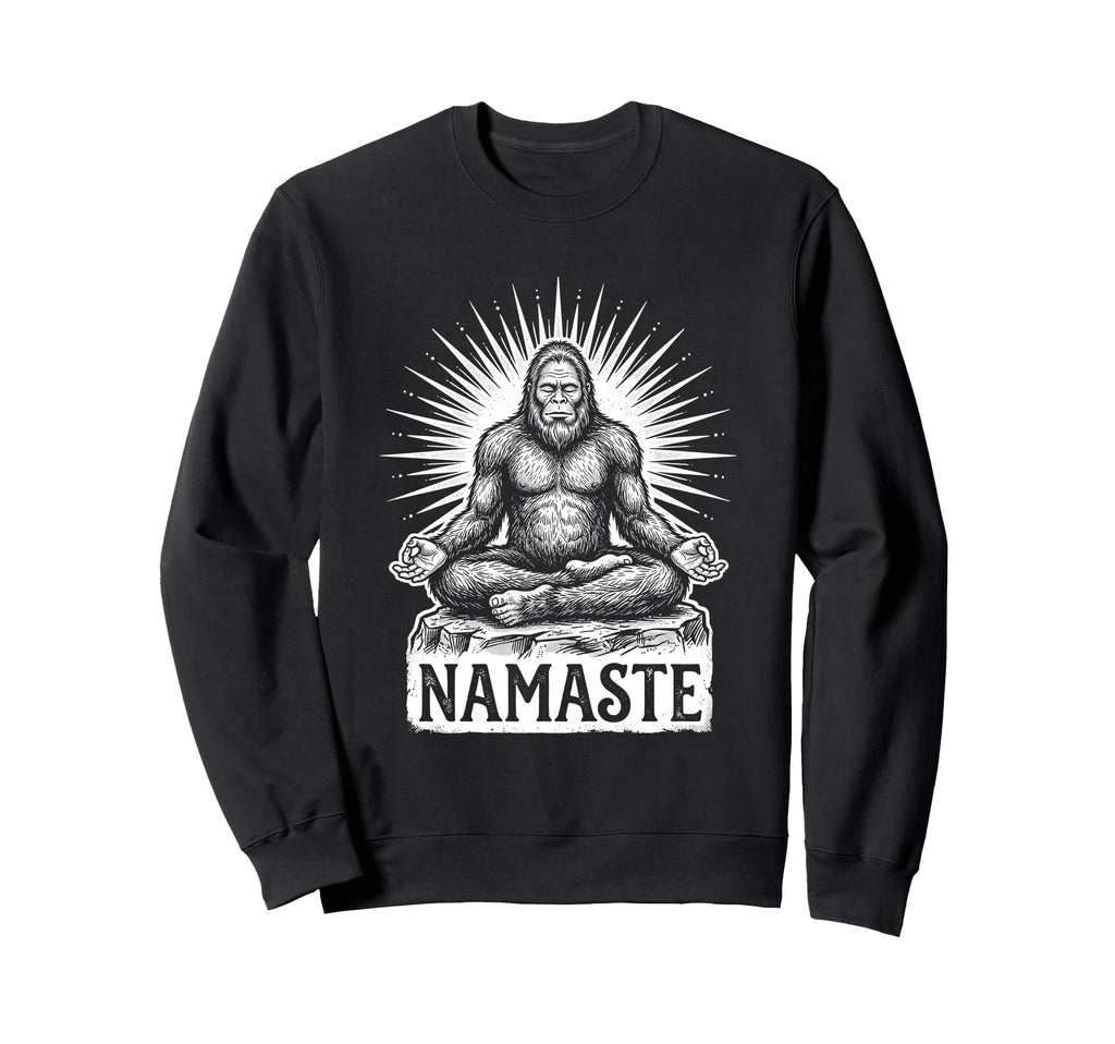 Namaste Bigfoot Yoga Meditation Sweatshirt - Streetwear Style for Adults - T-Shirt, Sweatshirt, Hoodie