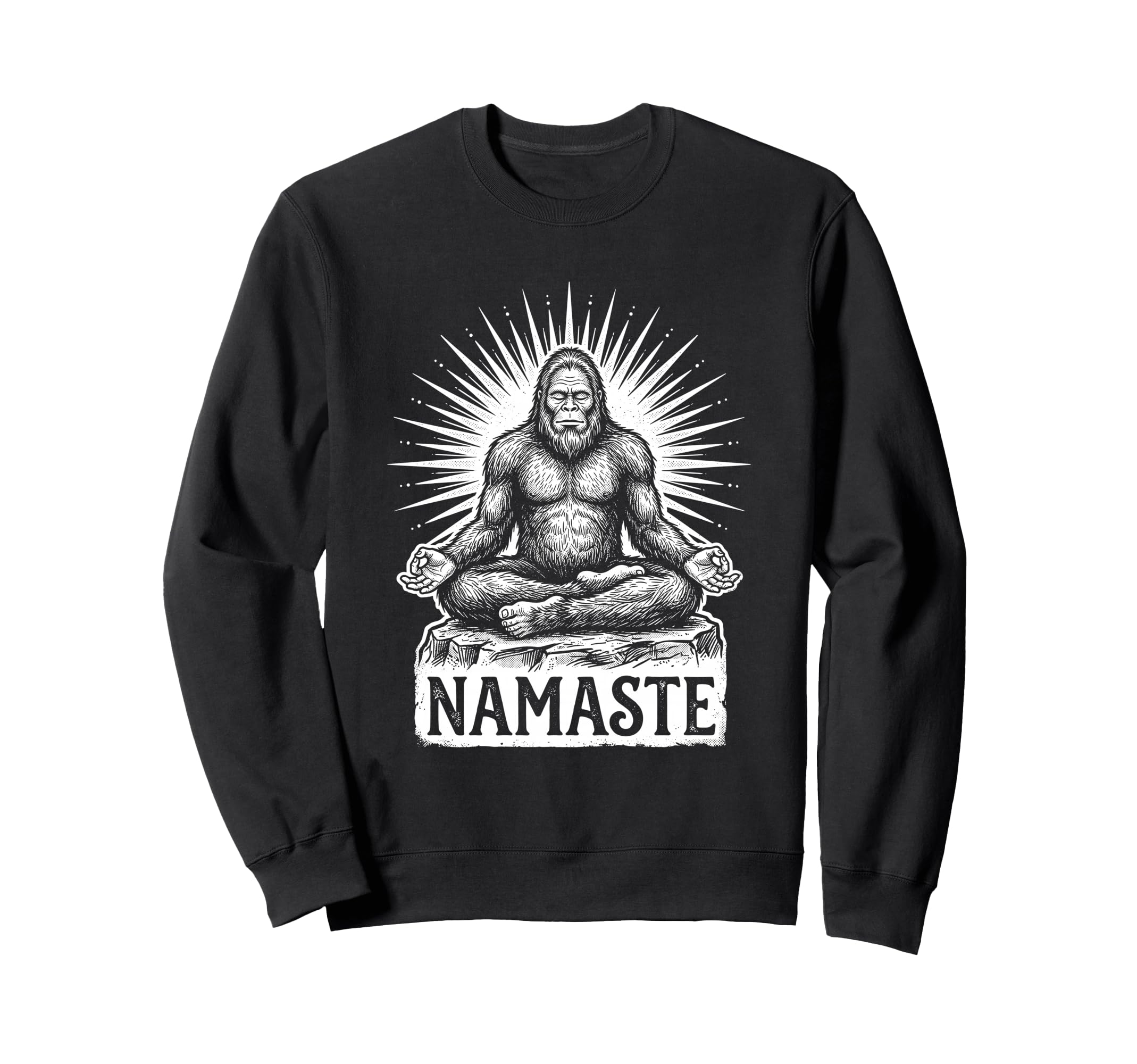 Namaste Bigfoot Yoga Meditation Sweatshirt - Streetwear Style for Adults - T-Shirt, Sweatshirt, Hoodie