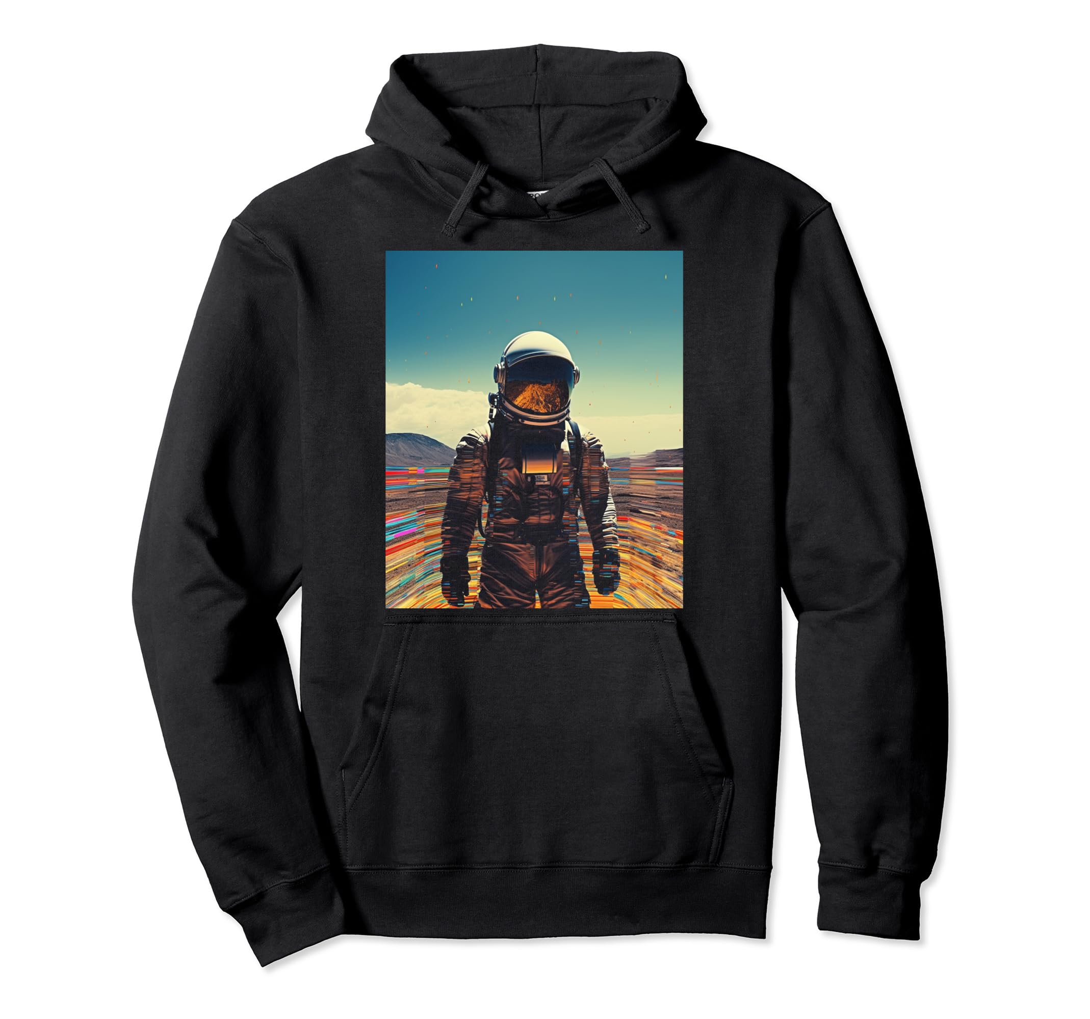 Synthwave Astronaut Cyberpunk 80S Sci Fi 55 Hoodie - Unique Graphic Unisex - T-Shirt, Sweatshirt, Hoodie