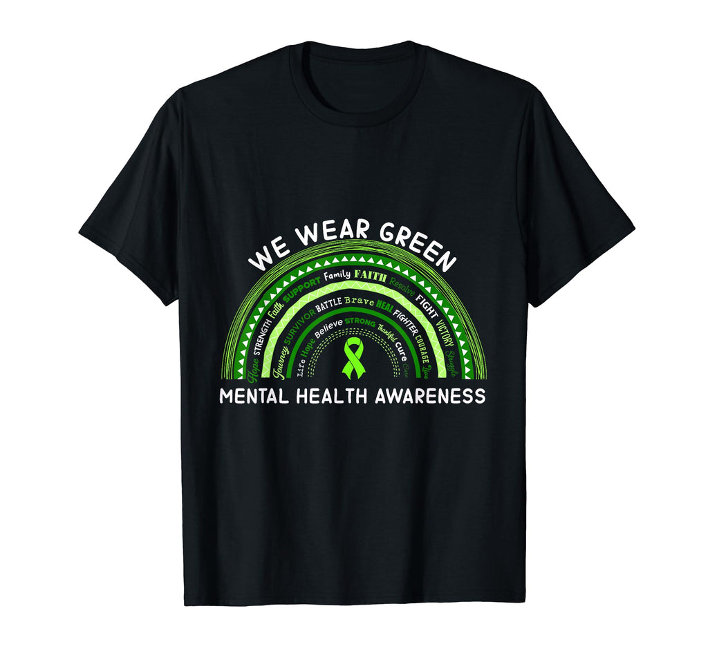 We Wear Green Mental Health T-Shirt - Fun Novelty Design for Adults - T-Shirt, Sweatshirt, Hoodie
