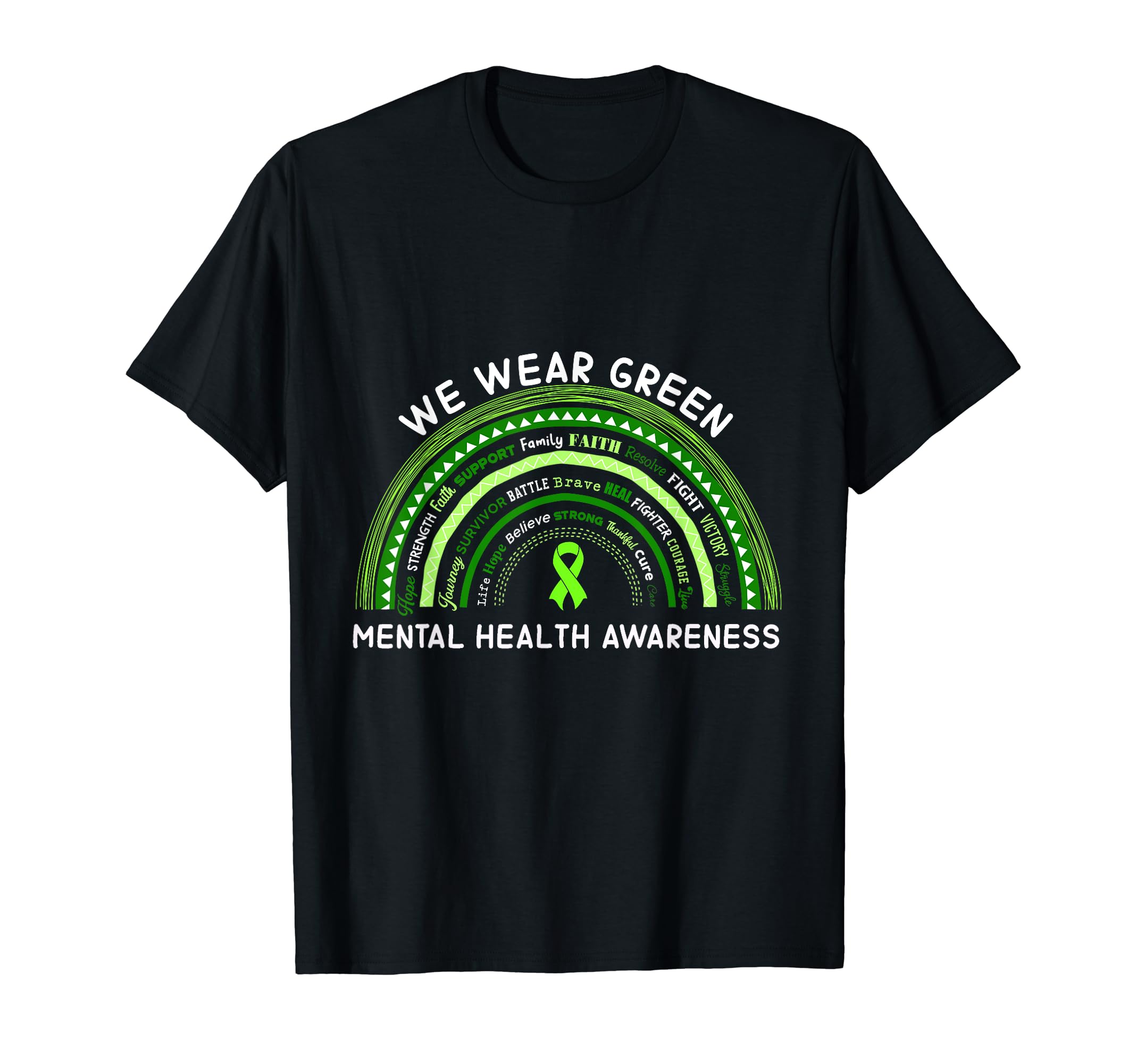 We Wear Green Mental Health T-Shirt - Fun Novelty Design for Adults - T-Shirt, Sweatshirt, Hoodie
