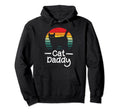 Cat Daddy Eighties Cat Distressed Hoodie - Streetwear Style Unisex - T-Shirt, Sweatshirt, Hoodie