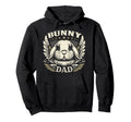 Bunny Dad Holland Lop Rabbit Biker Hoodie - Novelty Apparel for Adults - T-Shirt, Sweatshirt, Hoodie