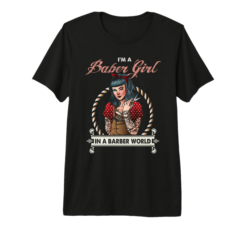 Barber Pinup Barber World Tri Blend T-Shirt - Custom Art Print Unisex - T-Shirt, Sweatshirt, Hoodie