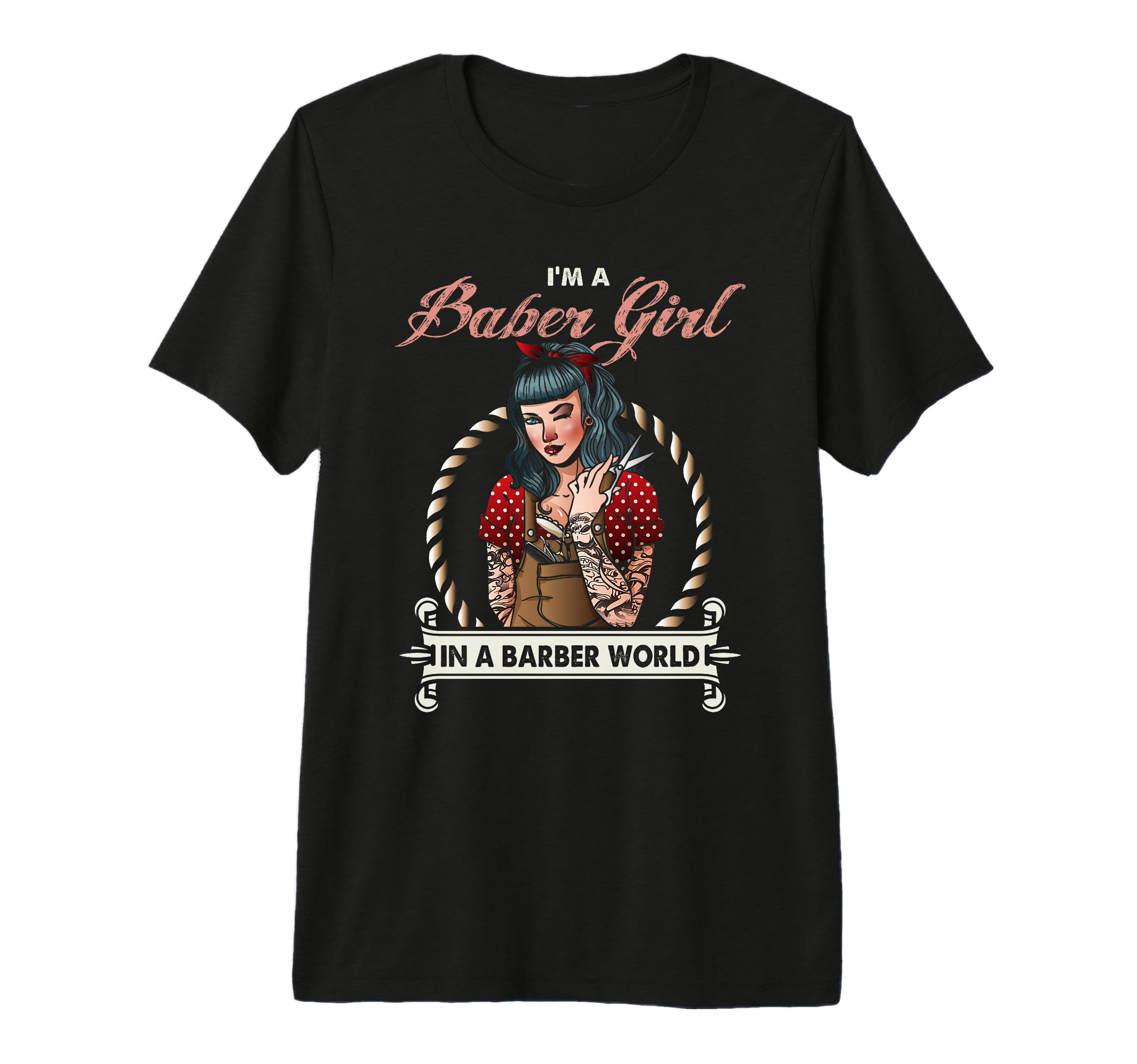 Barber Pinup Barber World Tri Blend T-Shirt - Custom Art Print Unisex - T-Shirt, Sweatshirt, Hoodie