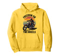 Biker Freedom Two Wheels Sunset Ride Hoodie - Graphic Print Unisex - T-Shirt, Sweatshirt, Hoodie
