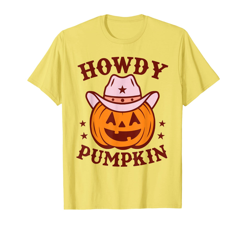 Howdy Pumpkin Autumn Western Halloween T-Shirt - Trendy Graphic Unisex - T-Shirt, Sweatshirt, Hoodie