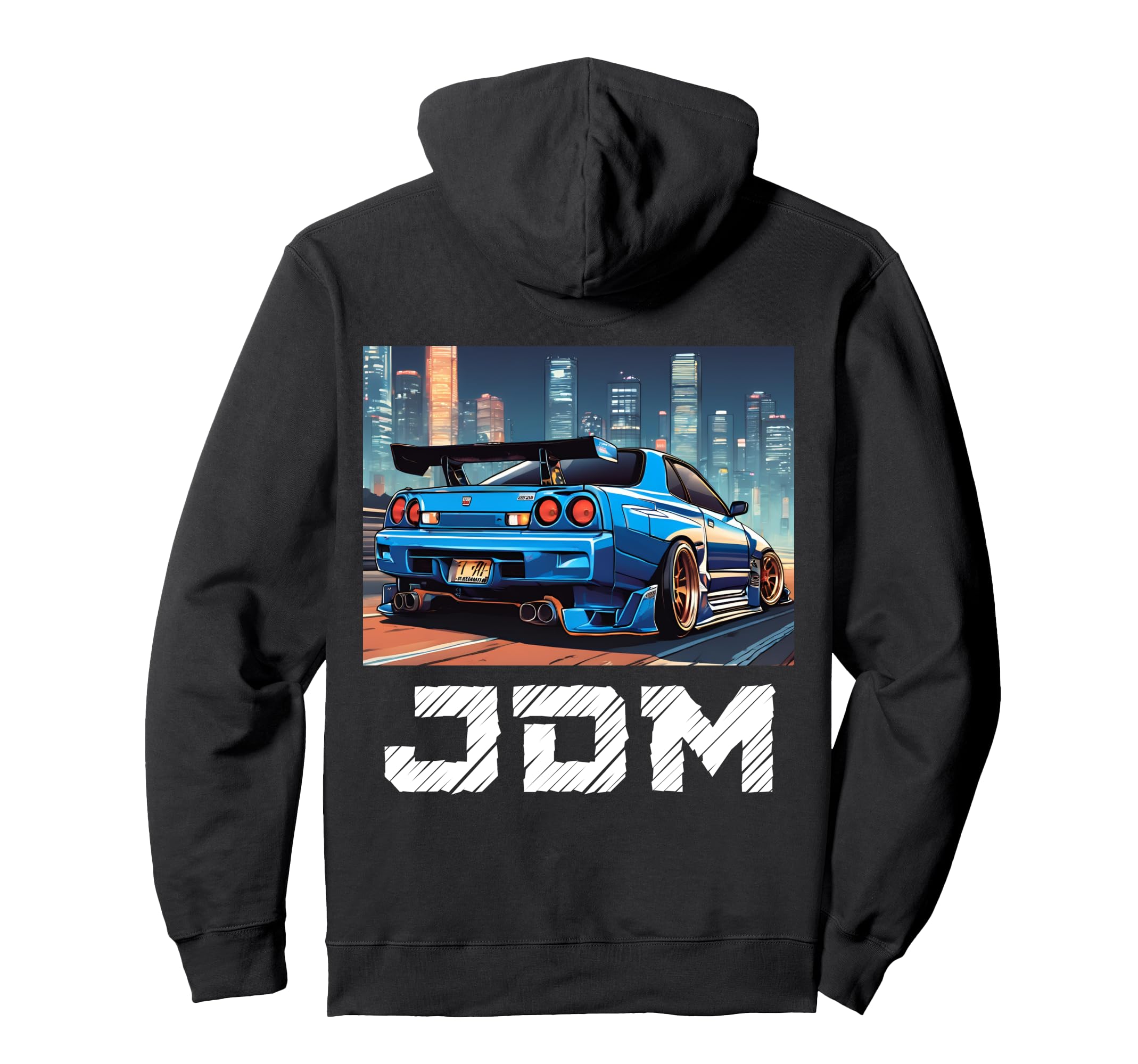 Jdm Night Drift Race Car Tokyo Skyline Hoodie - Minimalist Print Men Women - T-Shirt, Sweatshirt, Hoodie