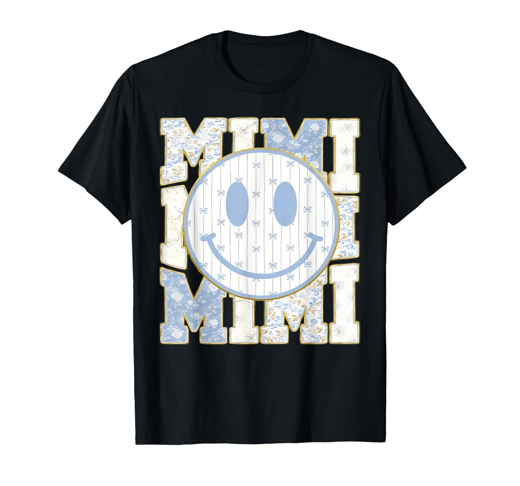 Mothers Day Mimi Floral Blue Toile T-Shirt - Streetwear Style Men Women - T-Shirt, Sweatshirt, Hoodie