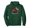 Merry Santa Riding Motorcycle Bike Hoodie - Aesthetic Graphic for Adults - T-Shirt, Sweatshirt, Hoodie