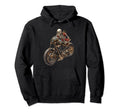 Skeleton Biker Wings Skull Motorcycle Hoodie - Unique Graphic Men Women - T-Shirt, Sweatshirt, Hoodie