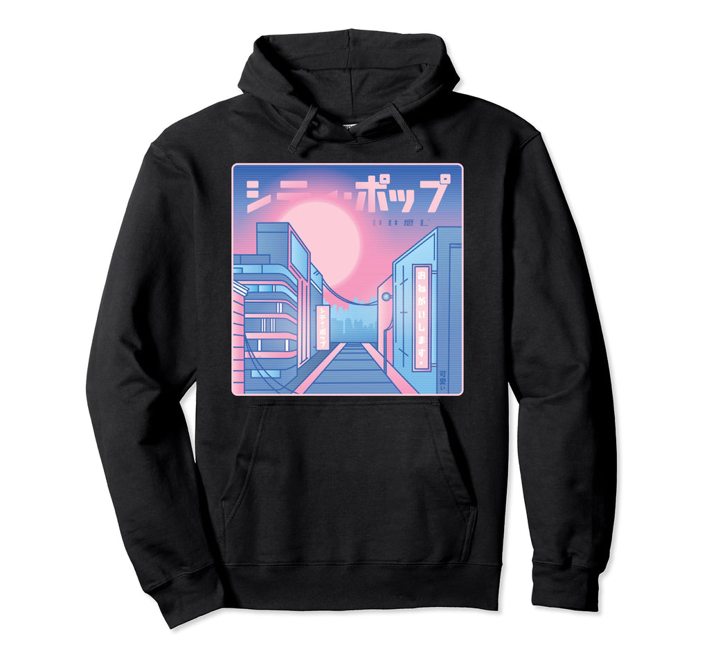 Aesthetic Vaporwave Synthwave Hoodie - Casual Everyday Wear for Adults - T-Shirt, Sweatshirt, Hoodie