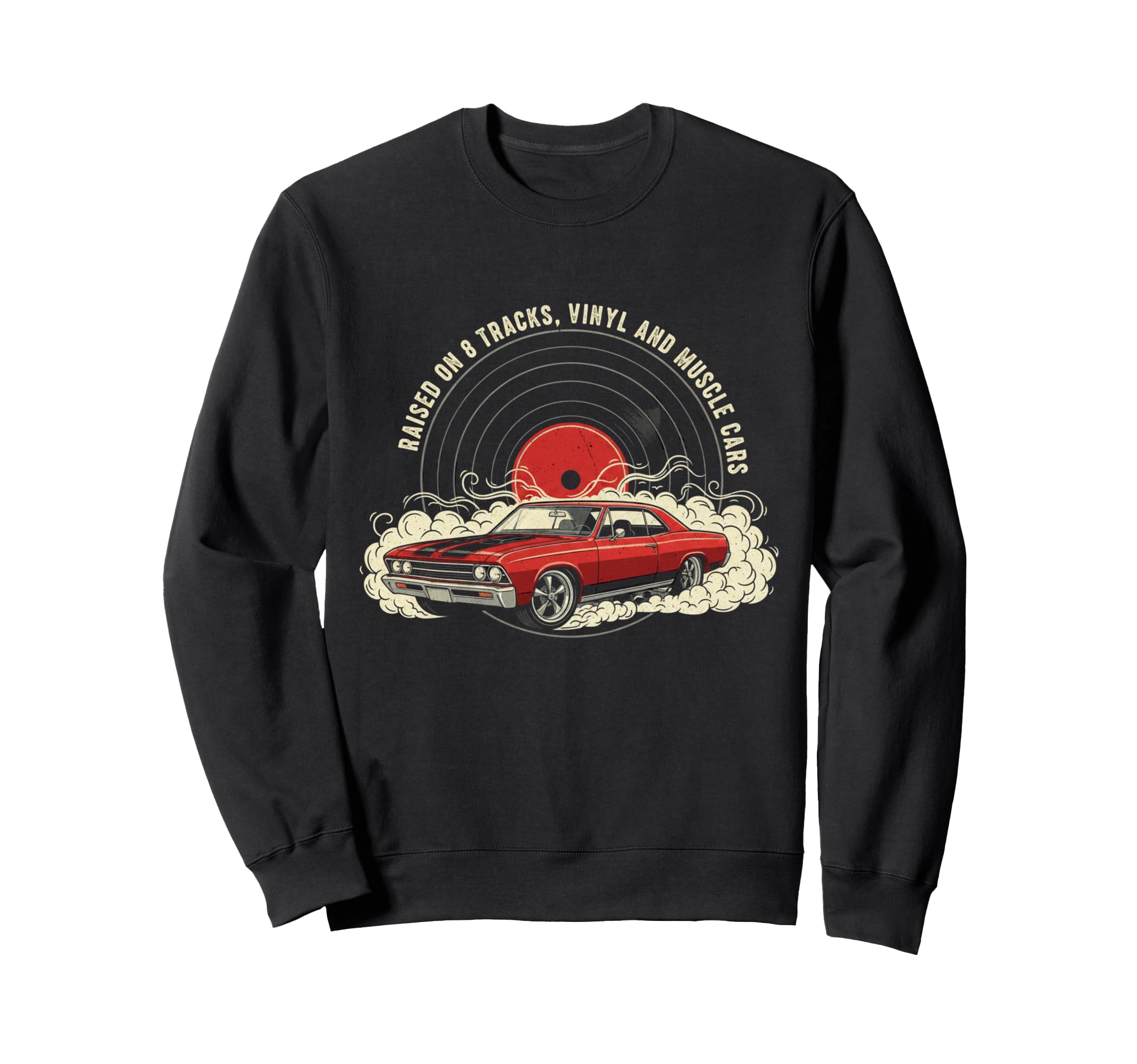 Raised Vinyl And V8S 67 Chevelle Sweatshirt - Unique Graphic Men Women - T-Shirt, Sweatshirt, Hoodie