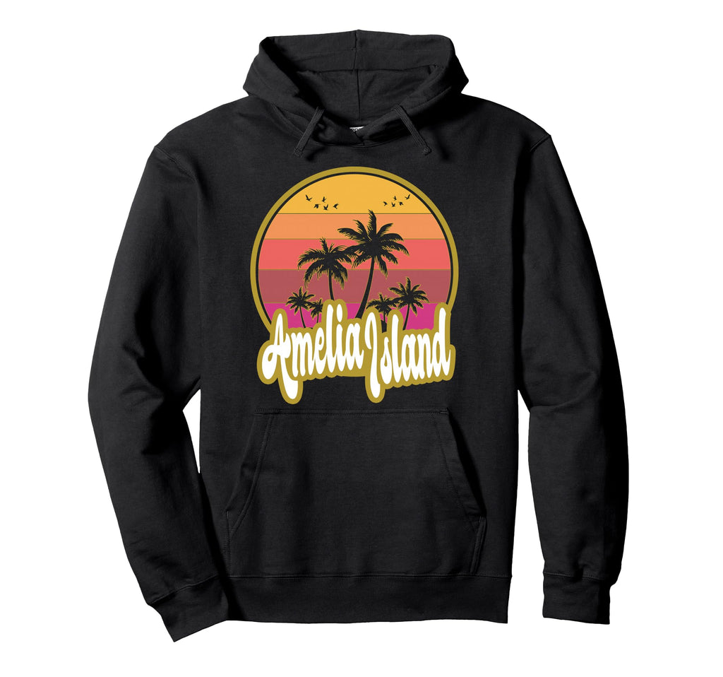 Amelia Island Florida Beach Sunset Hoodie - Minimalist Print for Adults - T-Shirt, Sweatshirt, Hoodie