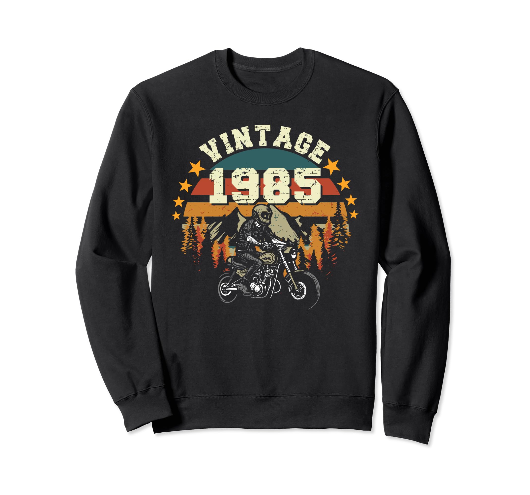1985 Motorcycle 38Th Birthday Tees Sweatshirt - Graphic Print for Adults - T-Shirt, Sweatshirt, Hoodie