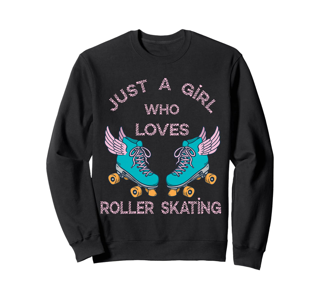 Just Who Loves Roller Skating 70S Sweatshirt - Minimalist Print Unisex - T-Shirt, Sweatshirt, Hoodie