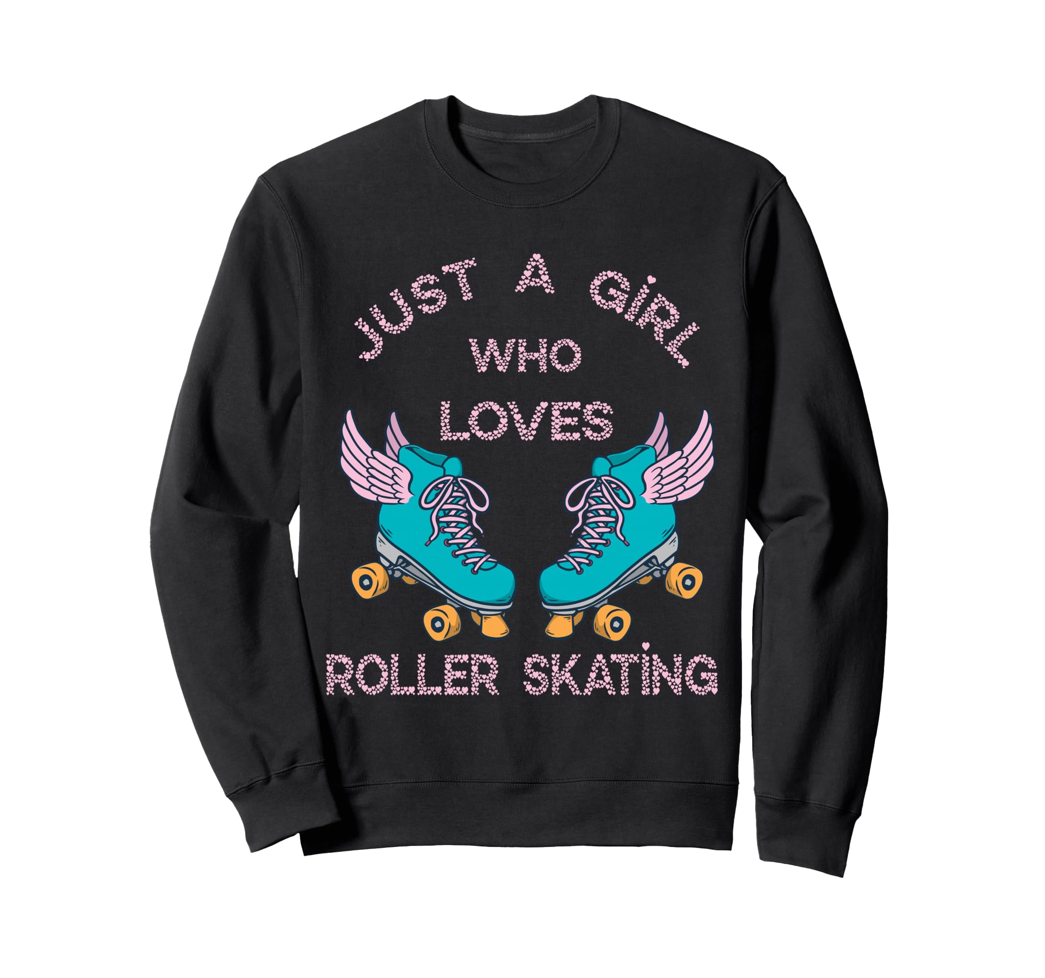 Just Who Loves Roller Skating 70S Sweatshirt - Minimalist Print Unisex - T-Shirt, Sweatshirt, Hoodie