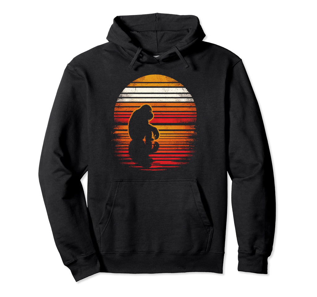 Orangutan Sunset Safari 70S Hoodie - Casual Everyday Wear for Adults - T-Shirt, Sweatshirt, Hoodie