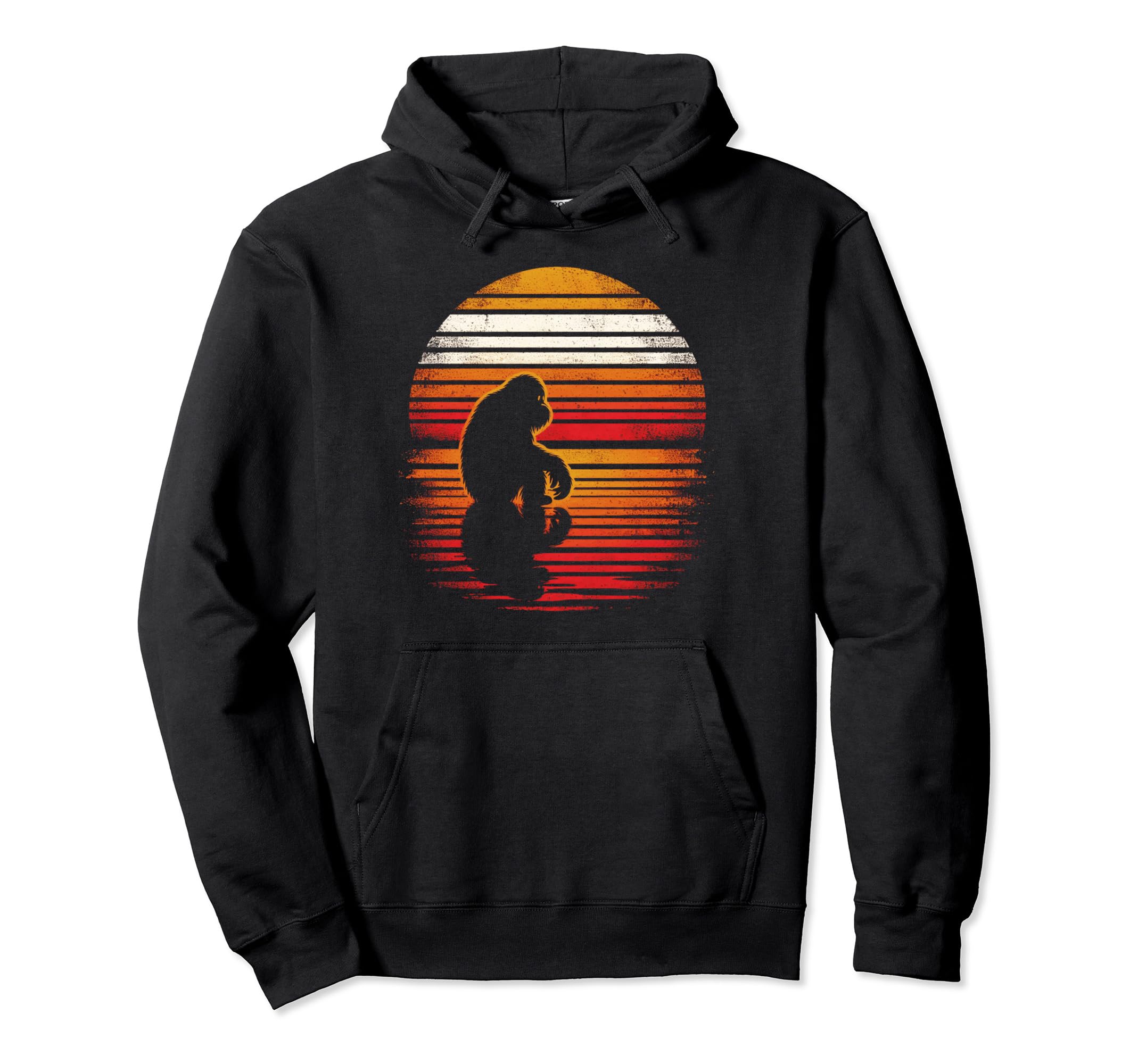 Orangutan Sunset Safari 70S Hoodie - Casual Everyday Wear for Adults - T-Shirt, Sweatshirt, Hoodie