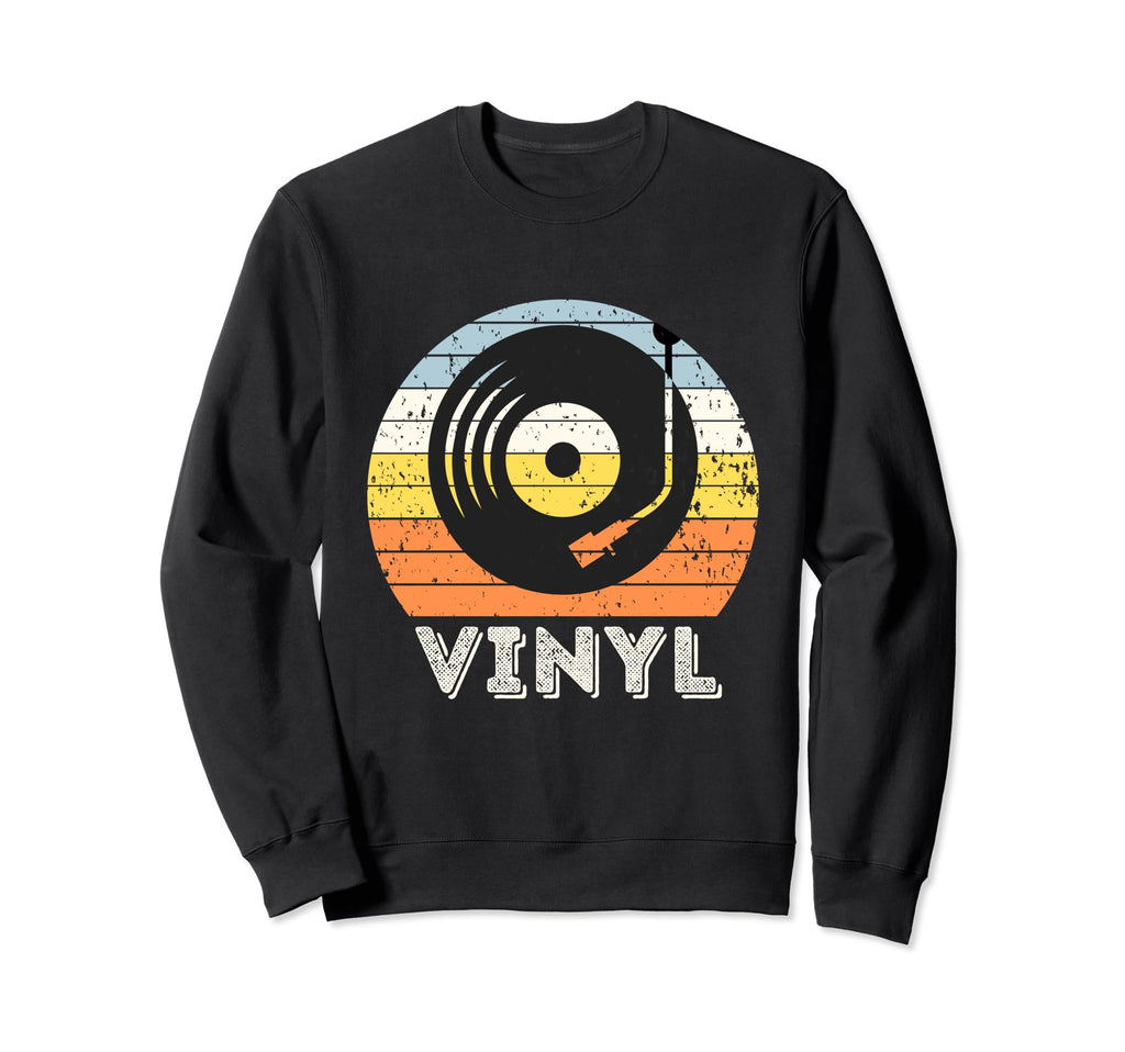 Vinyl Record Player Sweatshirt - Graphic Print for Adults - T-Shirt, Sweatshirt, Hoodie