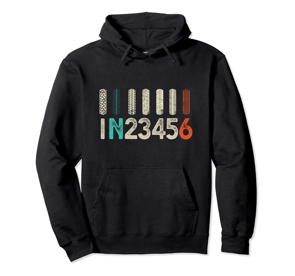 1N23456 Motorcycle Shift Biker Hoodie - Custom Art Print Unisex - T-Shirt, Sweatshirt, Hoodie