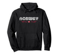 Norway 70S 80S Type Flag Hoodie - Graphic Print Unisex - T-Shirt, Sweatshirt, Hoodie