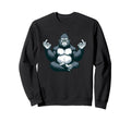 Meditation Gorilla Yoga Pose Sweatshirt - Trendy Graphic Men Women - T-Shirt, Sweatshirt, Hoodie