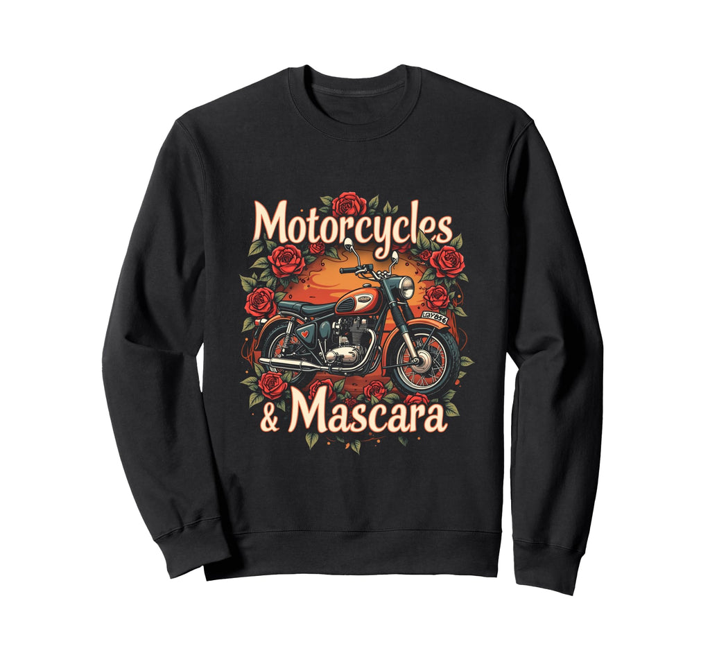 Motorcycles Mascara Motorcycle Sweatshirt - Aesthetic Graphic for Adults - T-Shirt, Sweatshirt, Hoodie