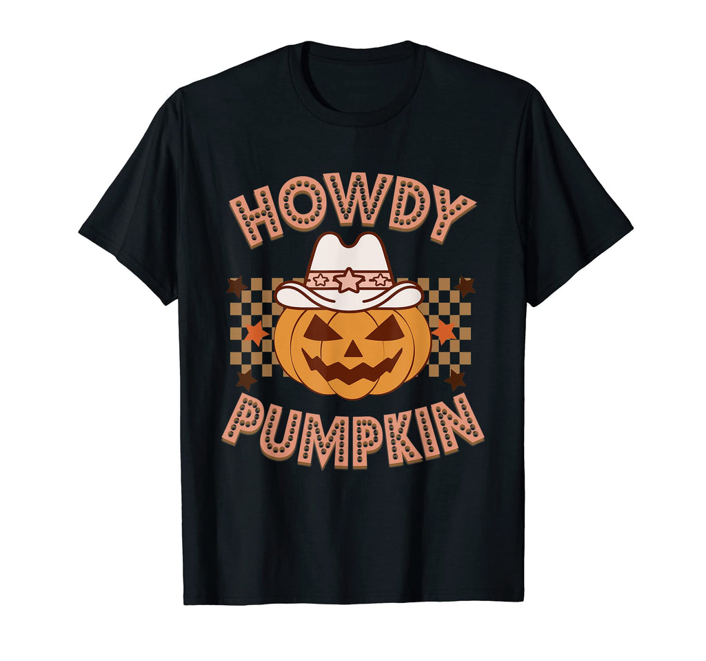 Halloween Howdy Pumpkin Cowboy Rodeo T-Shirt - Streetwear Style Unisex - T-Shirt, Sweatshirt, Hoodie