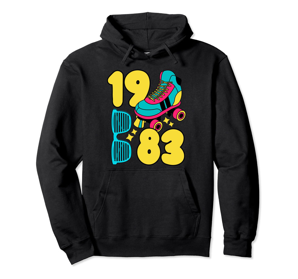 1983 Roller Rink 80S Night Nostalgia Hoodie - Graphic Print Men Women - T-Shirt, Sweatshirt, Hoodie