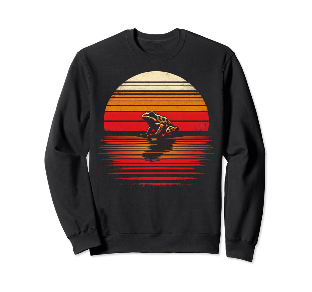 Leopard Frog Sunset Safari 70S Sweatshirt - Casual Everyday Wear Men Women - T-Shirt, Sweatshirt, Hoodie